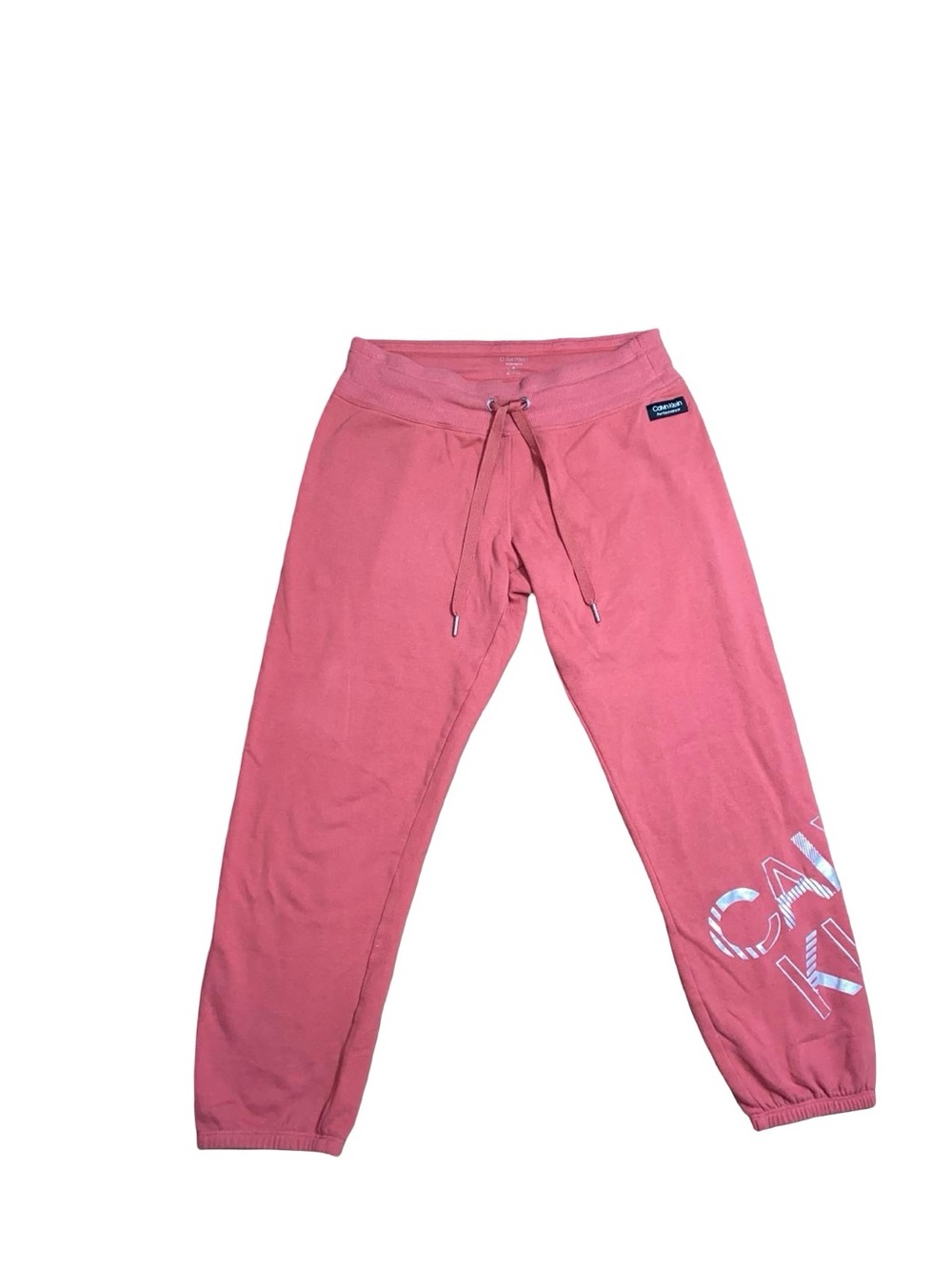 Calvin Klein Performance Drawstring Sweatpants Spellout Logo Joggers